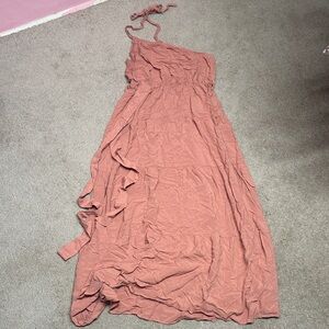 NWOT Elegant Peach Maxi Dress